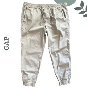 🛍️3/$40 GAP Men’s Cotton Jogger Pants Light Grey - Size XL